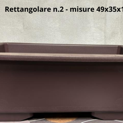 Vaso in resina - Rettangolare n.2 - 49x35x17 cm