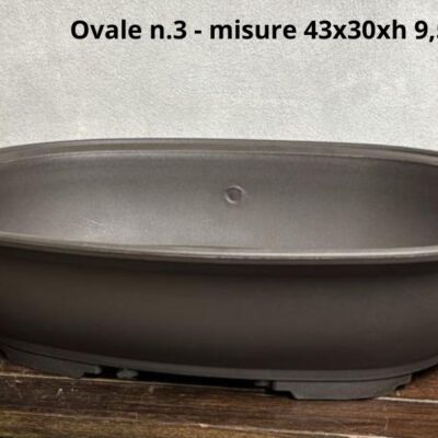 Vaso in resina - Ovale n.3 - 43x33 x H10,5 cm